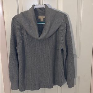 Michael Kors cowl neck waffle knit sweater
